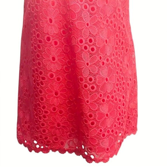 Kate Spade Womens Size 4 Sleeveless Embroidered Lace Sleeveless Eyelet Shift Dre - Picture 8 of 14